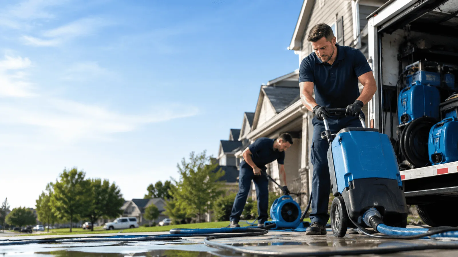 Dehumidification being performed in Hillsdale, IL
